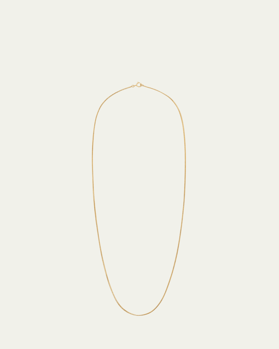 18K Yellow Gold Thick Snake Chain Necklace